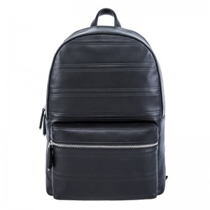 18SA-6839F 15 лет фабрика мужская черный повседневный спортивный кожаный рюкзак для ноутбука
